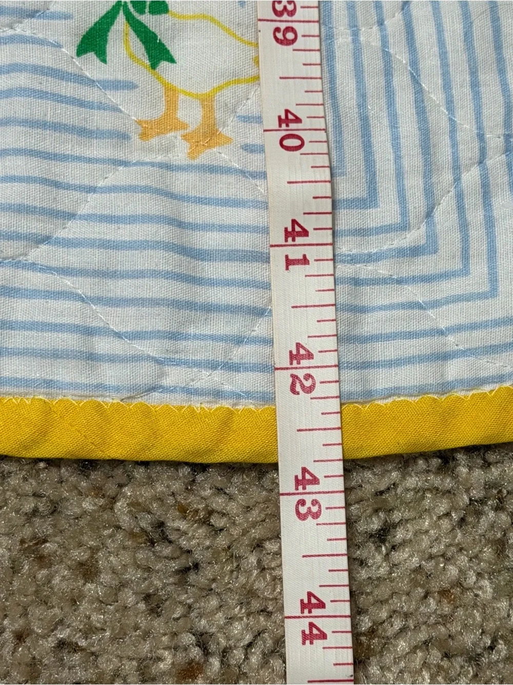 VTG That’s Our Baby Quilted Blanket - Mother Goose Cottage Core Country 34”x43”